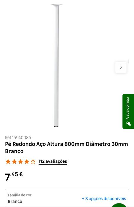 pés de mesa 80cm