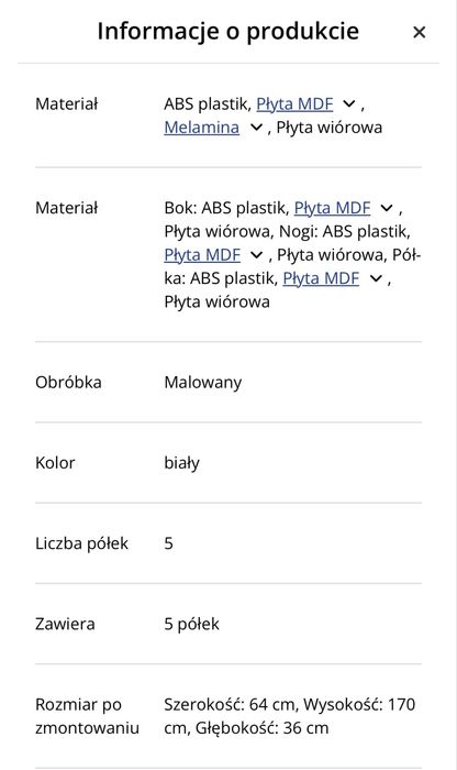 Regał Herning 5 półek Jysk