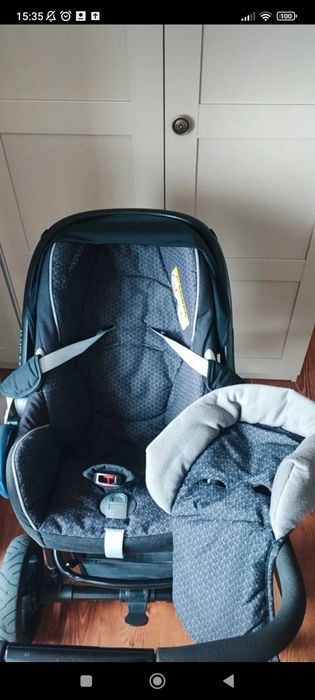 Wózek 3w1, pompowane koła, spacerówka