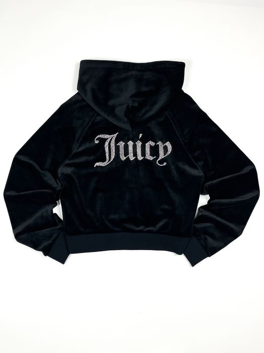 Черный велюровый костюм Juicy Couture со стразами
