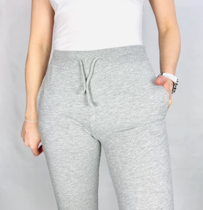 Szare spodnie dresowe z troczkami XS 34