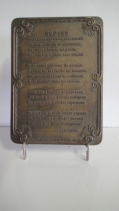 Placa em Bronze de Luis de Camões