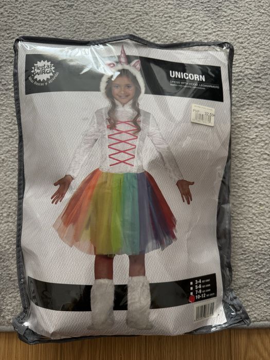 Fato de carnaval Unicornio 10/12 anos
