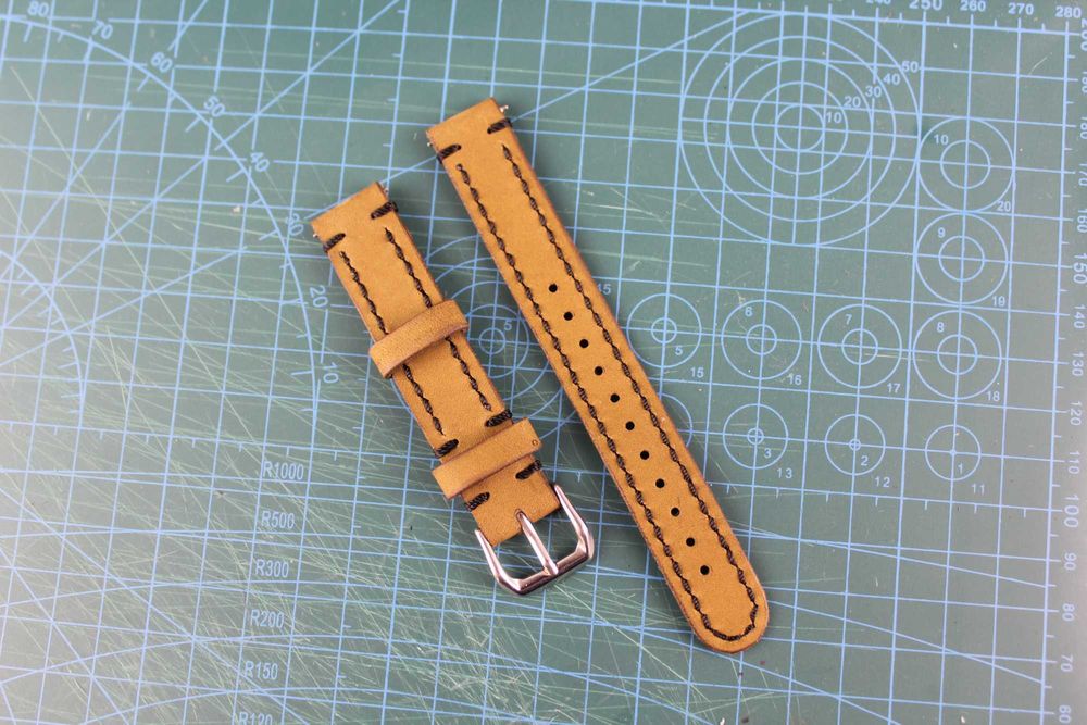 Ручна робота Ремінець для годинника Натуральна шкіра Crazy Horse 16-22