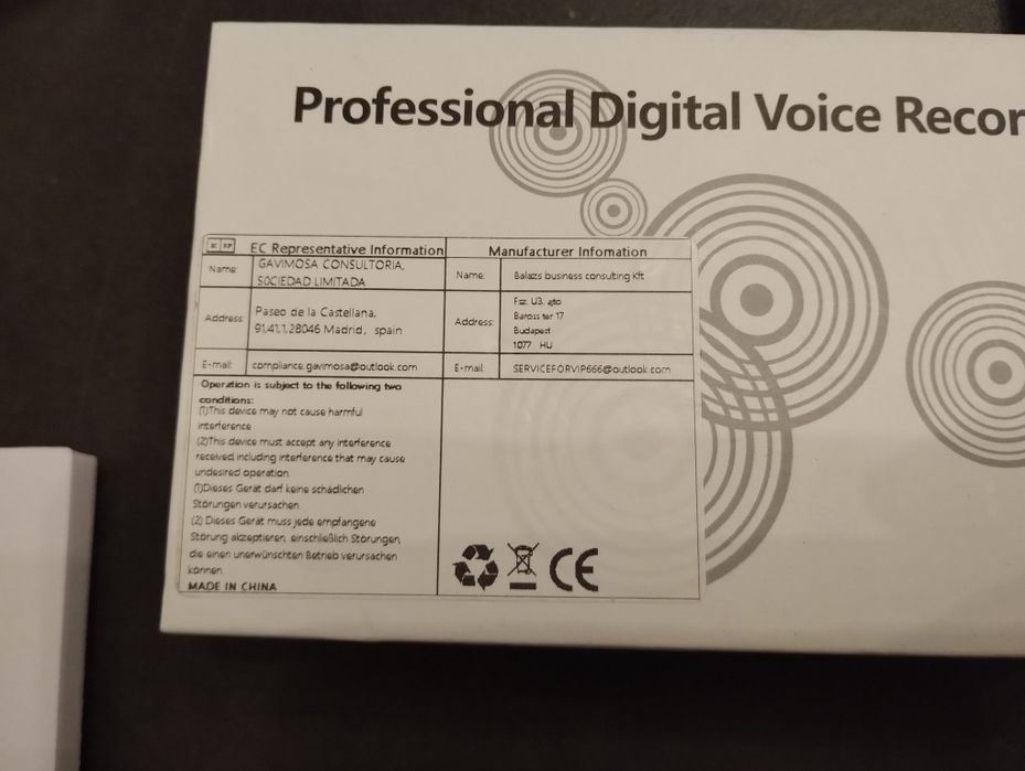 Mini dyktafon cyfrowy 64gb