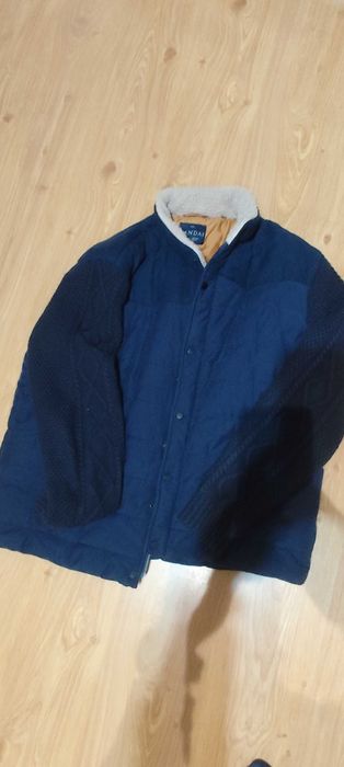 Blue Hoodie with Fur Collar