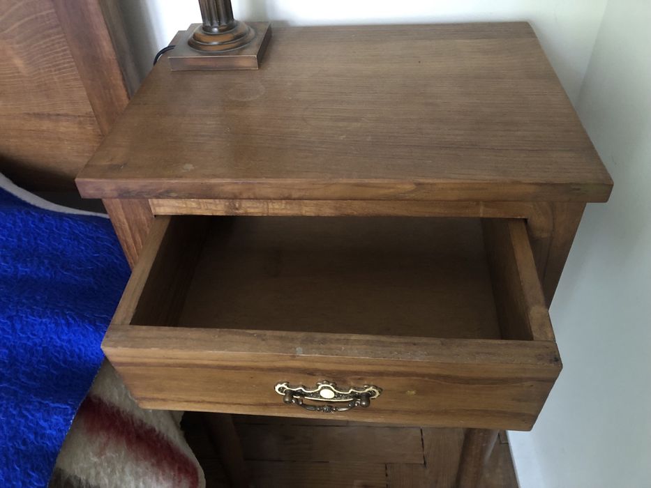 Cama madeira maciça + 2 Mesinhas cabeceira