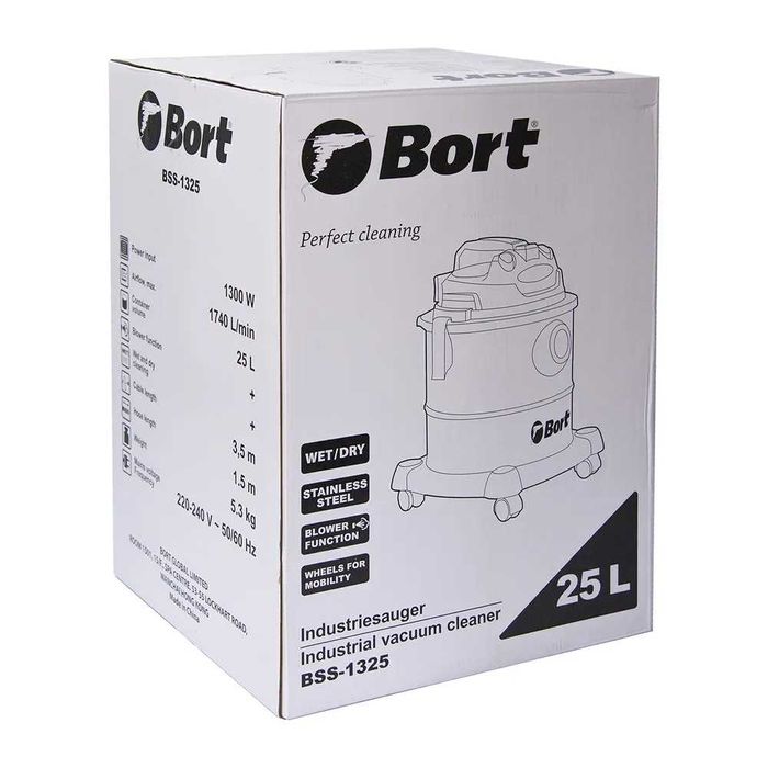 Пилосос будівельний Bort порохотяг 1700Вт 20л Пылесос строительный