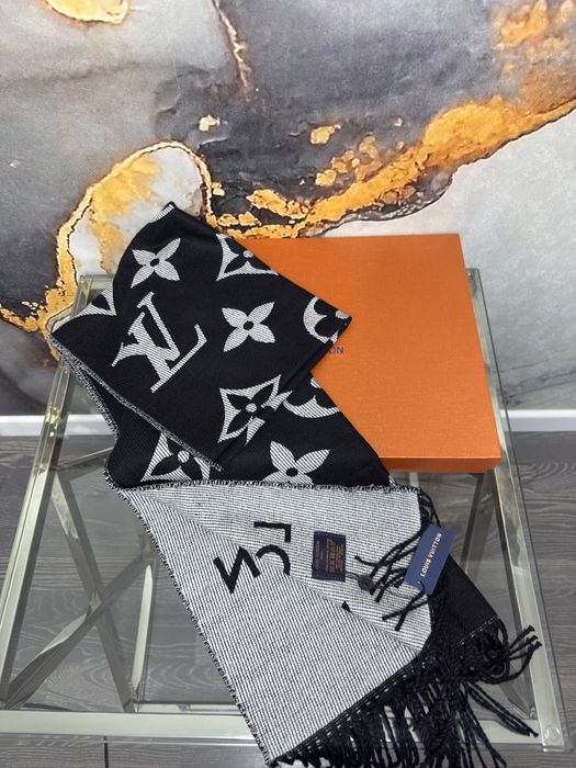 Шарф LV Луі Віттон чорний коричневий