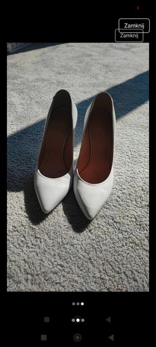 Buty ślubne szpilki 39 białe