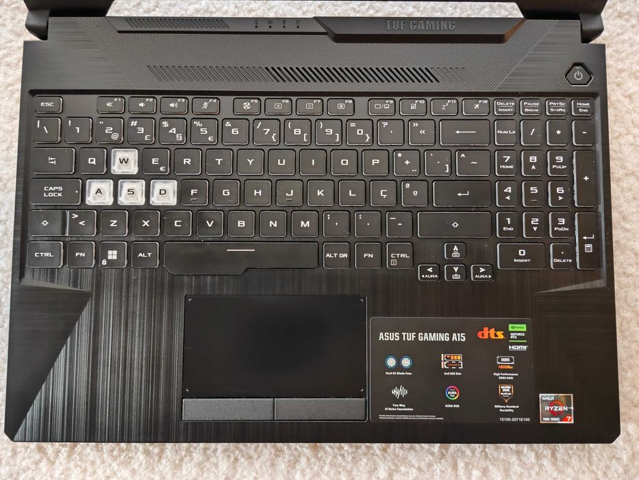 Portátil Gaming ASUS TUF Gaming A15 (RTX 3050) – Como Novo + 11 Meses Garantia
