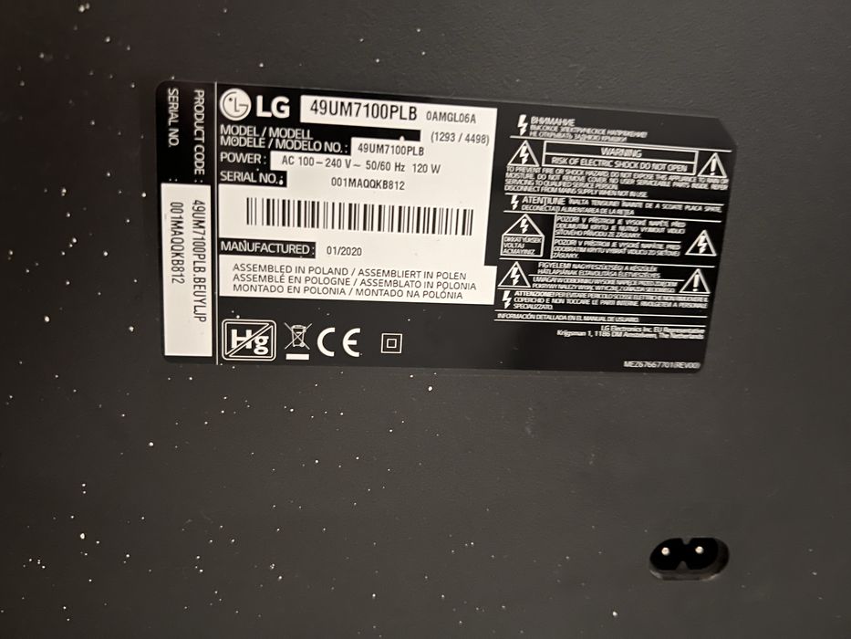 Telewizor Smart TV LG 49” 4k