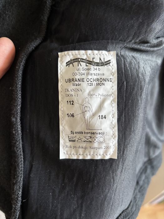 Polar wojskowy 128/MON oryginał, ocieplacz ubrania ochronnego WP