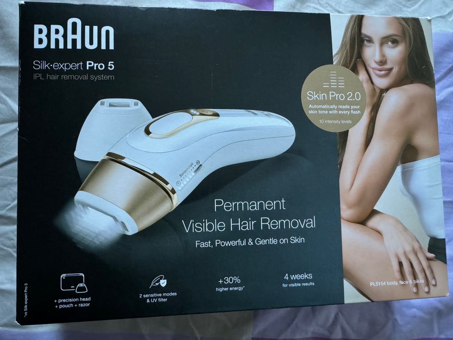 Depiladora de luz pulsada braun silk expert s5