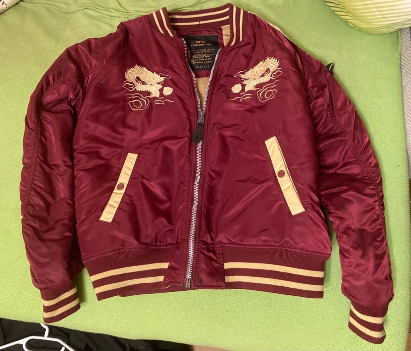 ジャケット・アウター Alpha Industries Inc Souvenir Jacket Alpha Industries - Kurtka Bomber/czarny - Zalando.pl