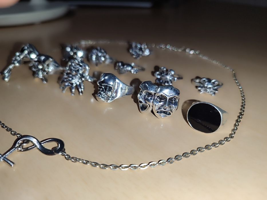 Кольца в стиле Chroome hearts, vivienne westwood, готика, hip hop, y2k, sk8, drill