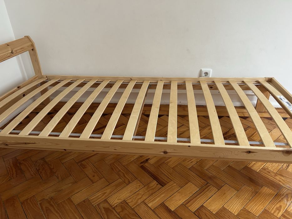 NEIDEN Estrutura de cama, pinho, 90x200 cm ikea