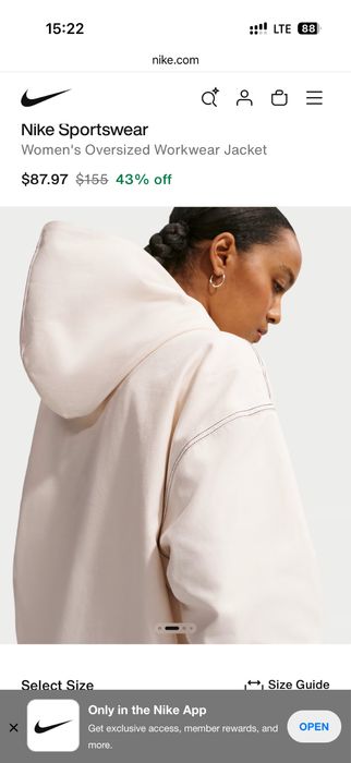 Nike Women's Oversized Workwear Jacket куртка розмір L Оверсайз (на XL)