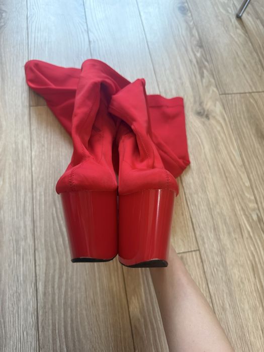 Стріпи ботфорти стрейчеві 36-37 розмір, трійки.