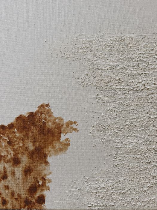 Telas com textura branco e castanho