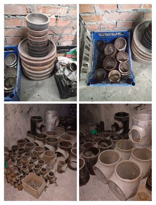 Трійники та заглушки стальні від Ду20/26 до Ду300/325, нові