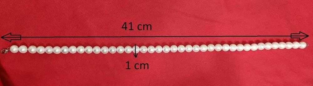 Naszyjnik z perłami srebro 925 - Na prezent - Pudełeczko -