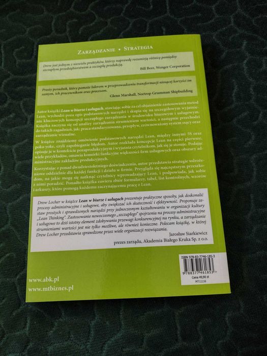 Książka Lean w biurze i usługach Drew Locher