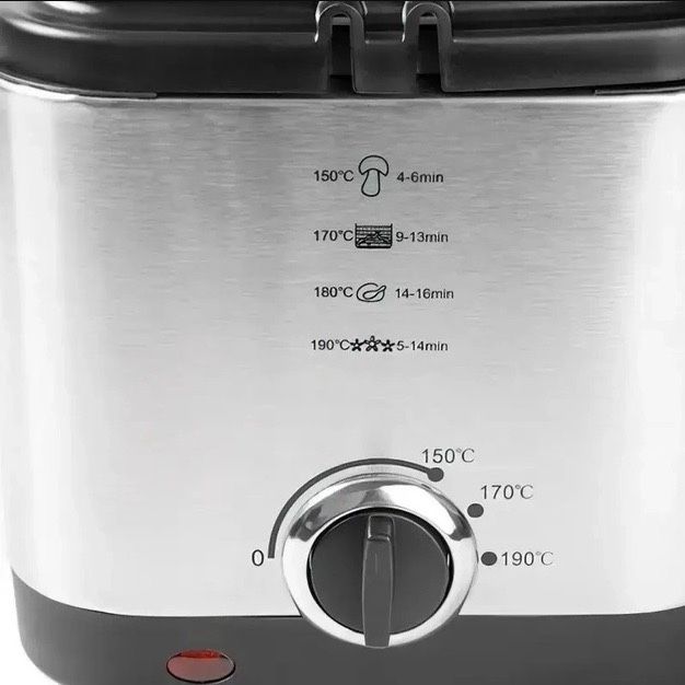Фритюрниця електрична побутова з кришкою Crownberg CB 5542  1200Вт