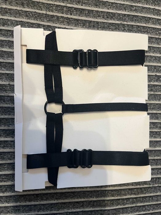 Ozdobne ramiączka do biustonoszów czarne