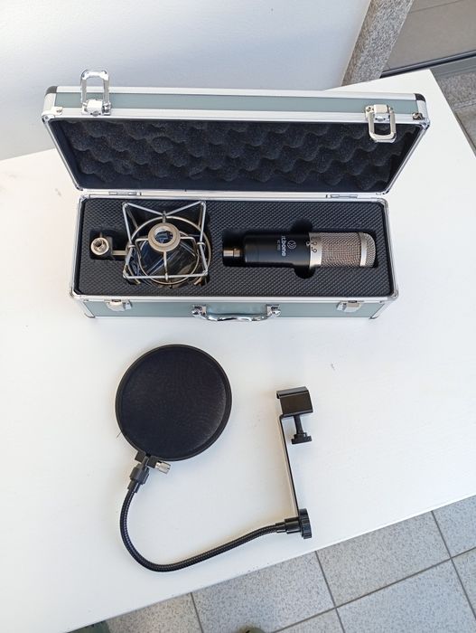 Microfone condensador studio Sc1100 T.bone + pop filter Novo!