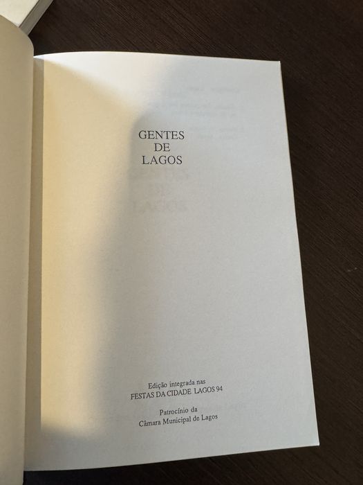 Livro Gentes de Lagos