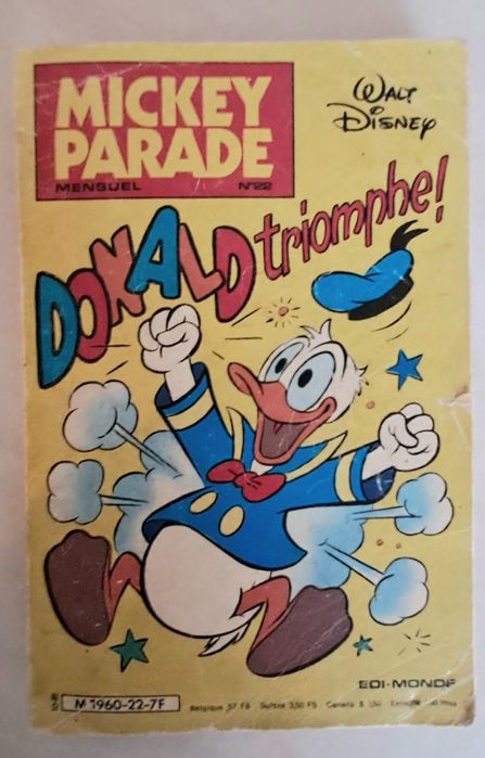 edição vintage da revista de banda desenhada "Mickey Parade", especifi