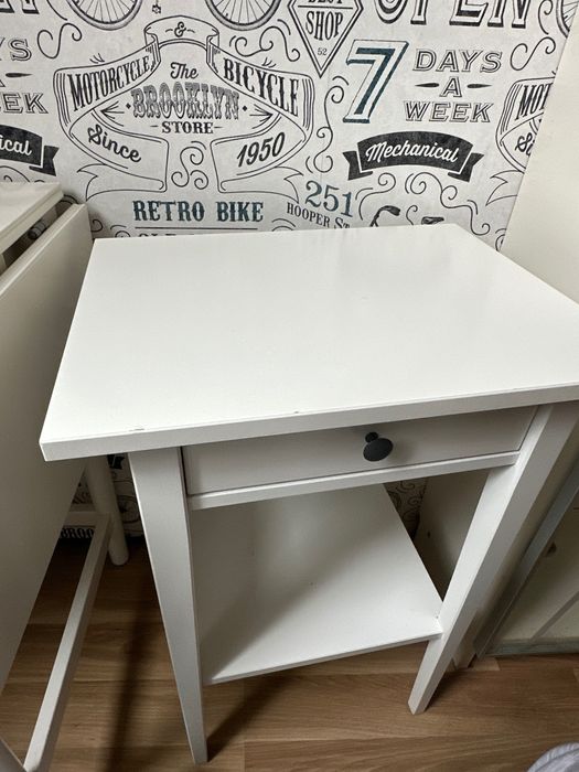 Hemnes Ikea stolik nocny biały ikea szafka nocna