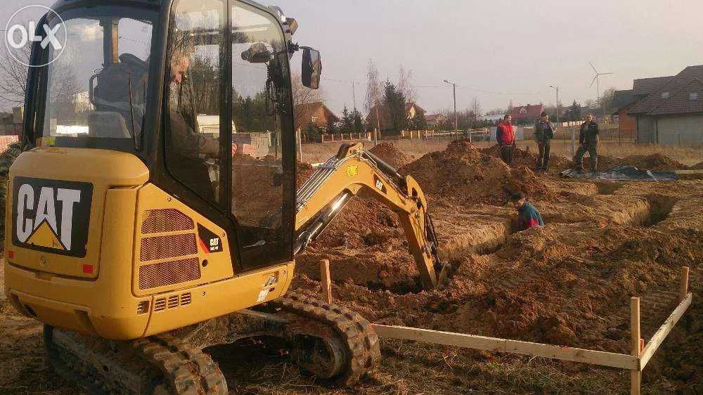 usługi minikoparką,koparką kołową