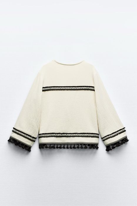 Накидка zara ідеальний стан бохо з бахромою
