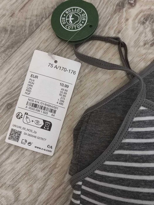 Набор бюстиков C&A на девочку подростка 75А, хлопок, новые