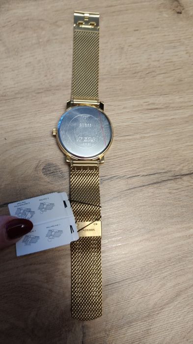 Nowy zegarek GUESS U1363G2 złoty slim mesh komplet prezent metki