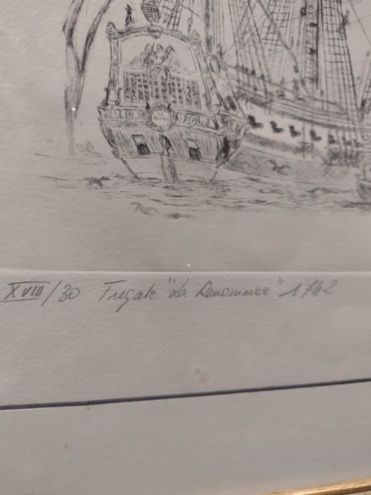 Serigrafia Fregate "La Renomme" 1742