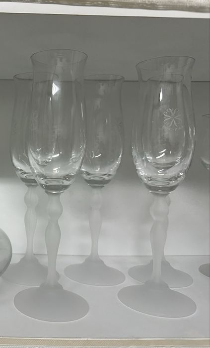 Copos de cristal para shampanhe