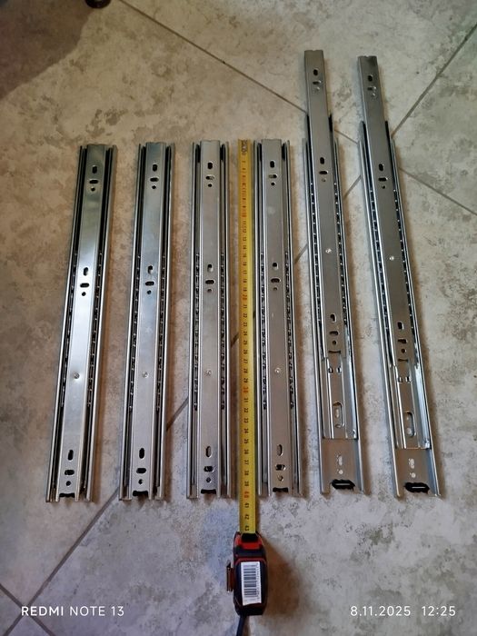 Prowadnice kulkowe szuflad 400 mm 6 szt