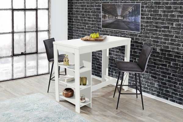 Stolik barowy wysoki stół kuchenny 4 półki melamina 138x110x67 NOWY