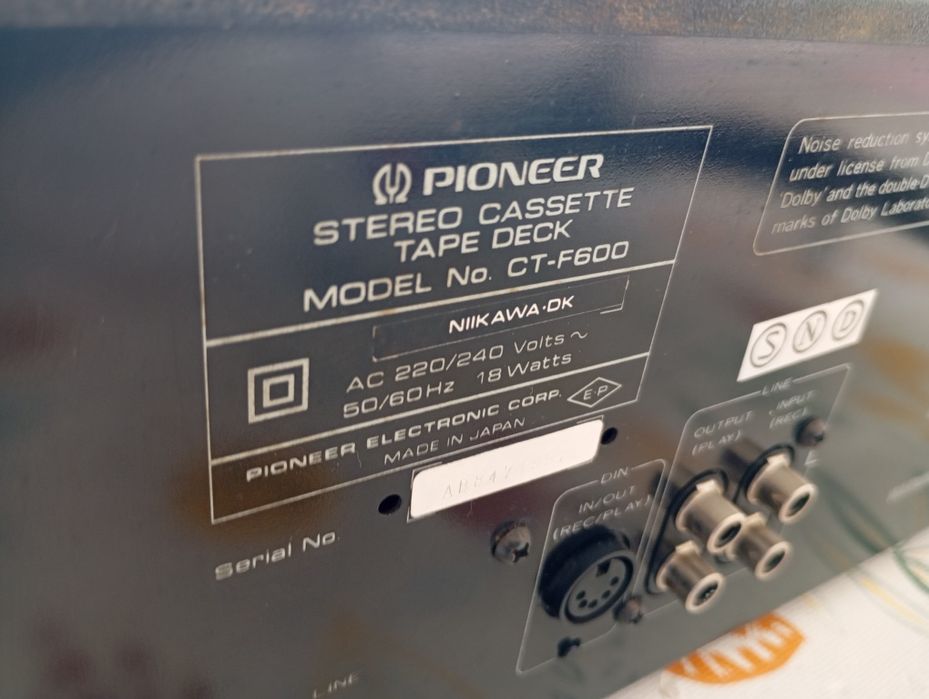 PIONEER CT-F 600 Cassete Deck