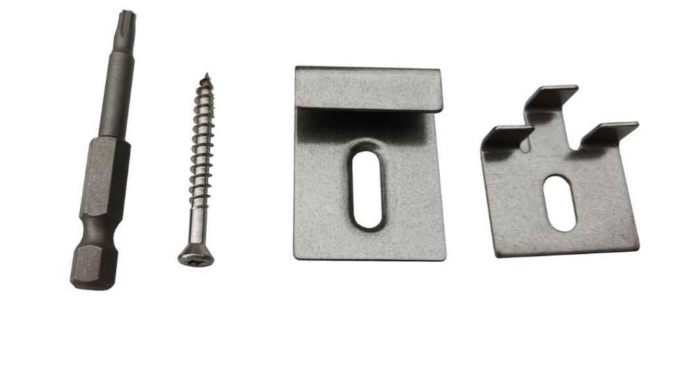 varios clips acessórios para fixação de decks