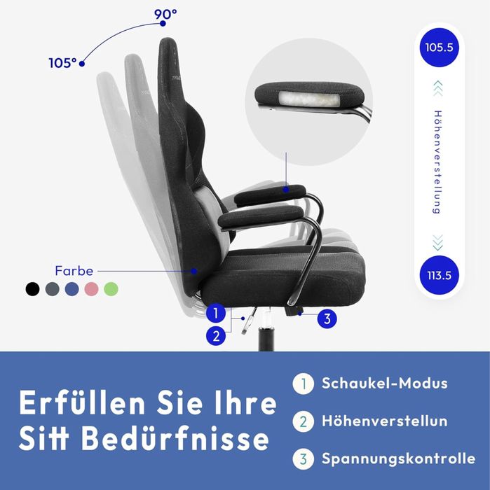 Fotel gamingowy, biurowy różowy / czarny