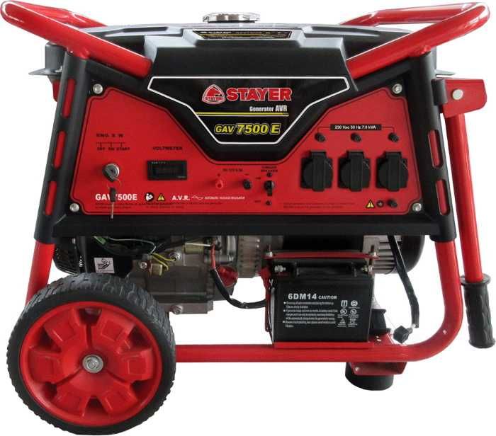 Генератор бензиновий STAYER AVR GENERATOR GAV 7500 E (7,5 кВт+)