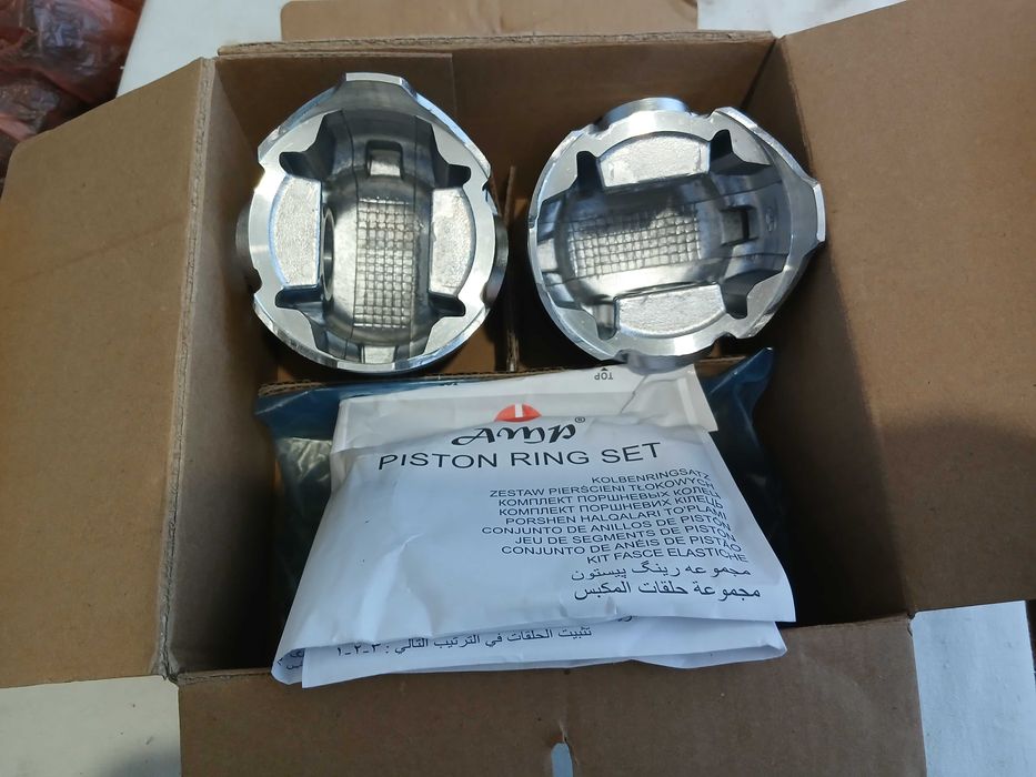 Два новых поршня,кольца, пальцы ВАЗ на 79,8 мм (AMP) для МТ Днепр Урал