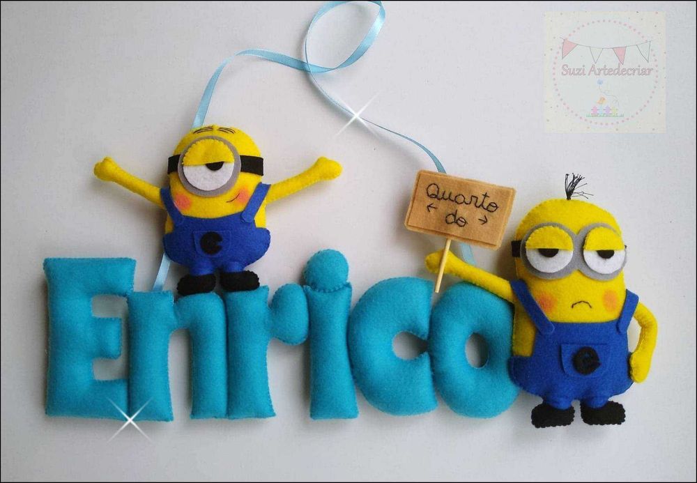 Decoração Porta Quarto Criança Minions