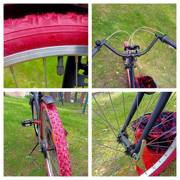 NOWY damski rower miejski B-TWIN ELOPS 3, koła 26", rama 18", 2w1.