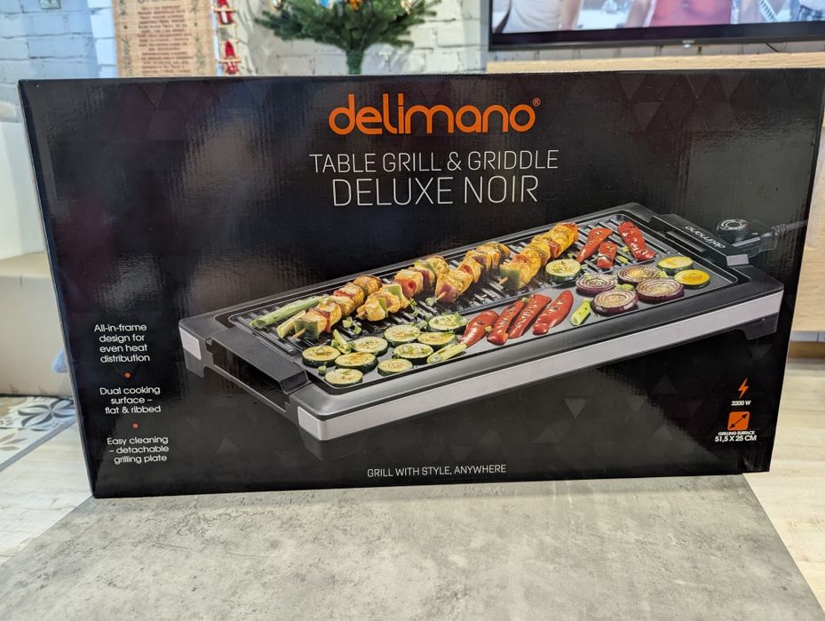 Delimano Table Grill & Griddle Deluxe Noir - новий електрогриль
