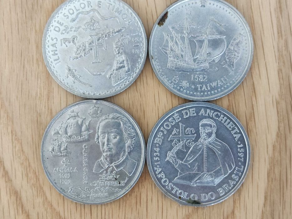 Lote 4 Moedas 200 Escudos – Descobrimentos Portugueses – Envio Grátis